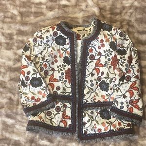 Floral print blazer